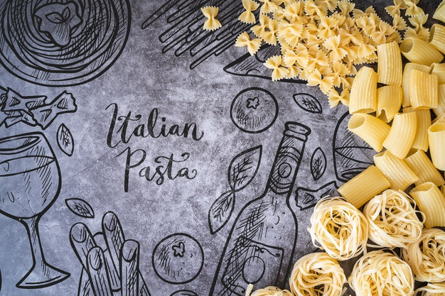 Free Tasty Italian Pasta With Mock-Up Psd