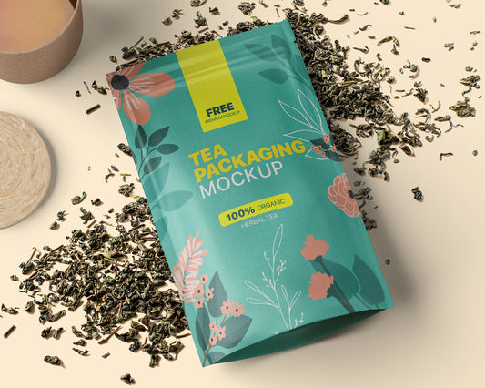 Free Tea Packaging Mockup