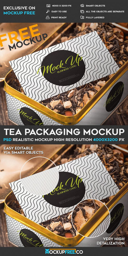 Free Tea Packaging – Psd Mockup