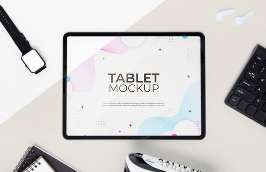 Free Technology Concept With Digital Tablet Mockup Psd