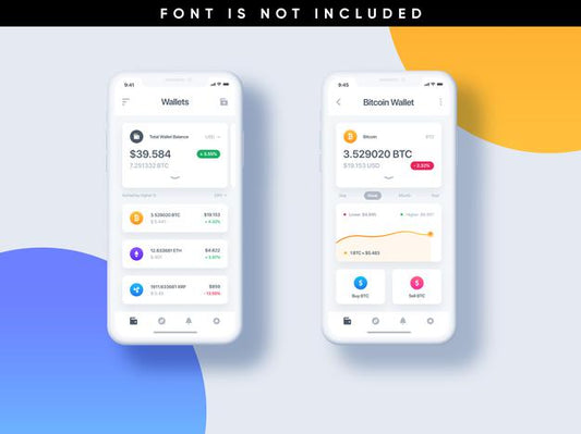Free Template Wallet Cryptocurrency Mobile App Psd