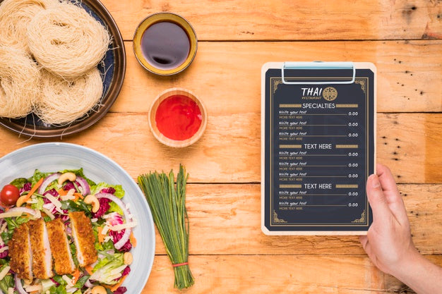 Free Thai Food Concept Mock-Up Psd