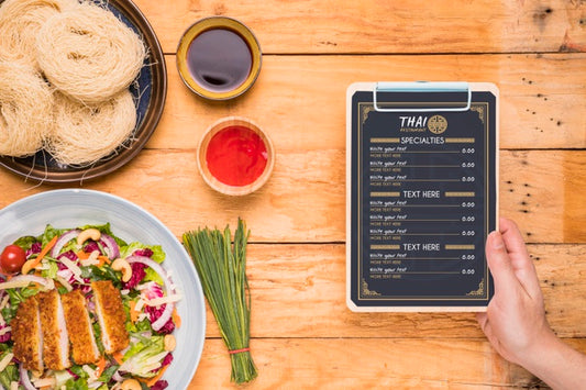 Free Thai Food Concept Mock-Up Psd