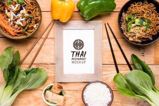 Free Thai Food Concept Mock-Up Psd