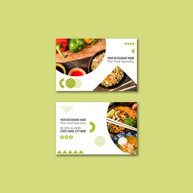 Free Thai Restaurant Business Card Psd