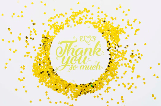 Free Thank You So Much Text Confetti Frame Shape Psd
