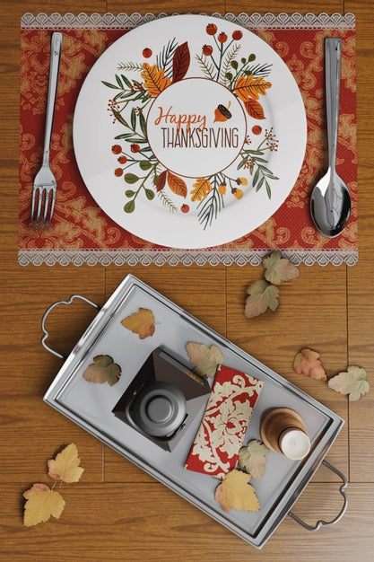 Free Thanksgiving Day Table Arrangements Psd
