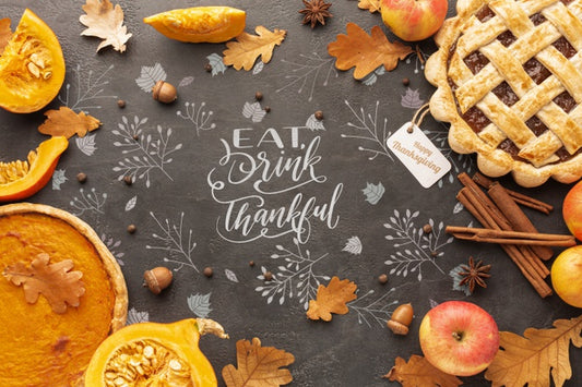 Free Thanksgiving Day With Delicious Pies Psd