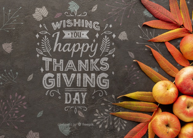 Free Thanksgiving Day With Positive Message Psd