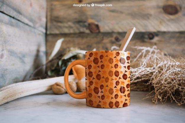 Free Thanksgiving Mockup With Mug Psd