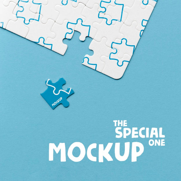 Free The Special One Piece Of Puzzle Concept Mock-Up Psd