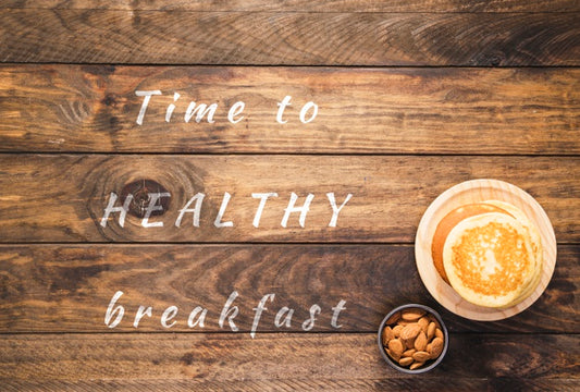 Free Time To Healthy Breakfast Quote On Wooden Board Psd