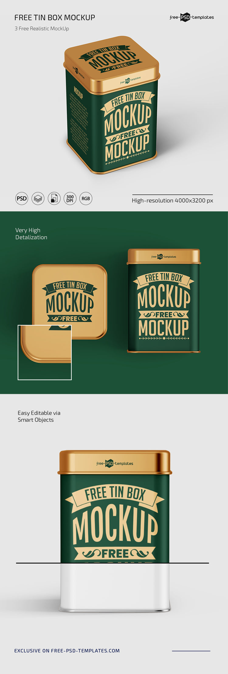 Timbits Box Mockup Free Tin Box Mockup Set – CreativeBooster