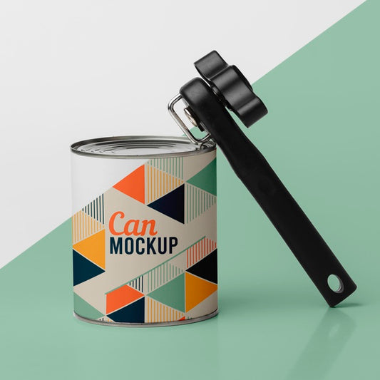 Free Tin Can And Can Opener Psd