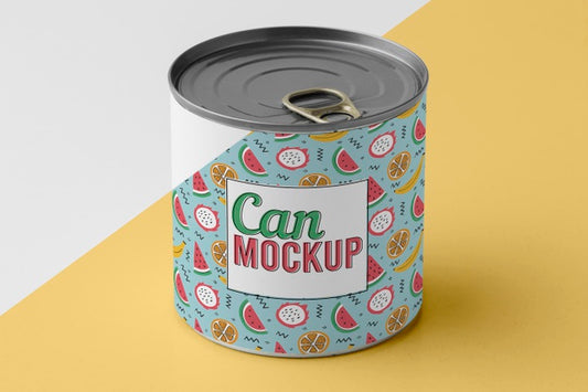 Free Tin Can On Table Psd