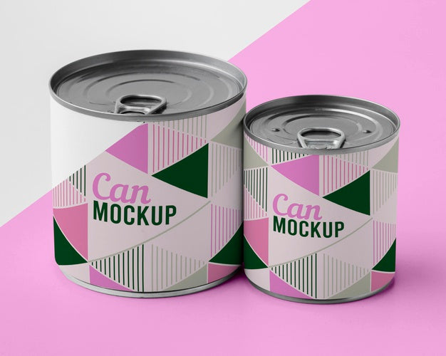 Free Tin Cans On Table Psd