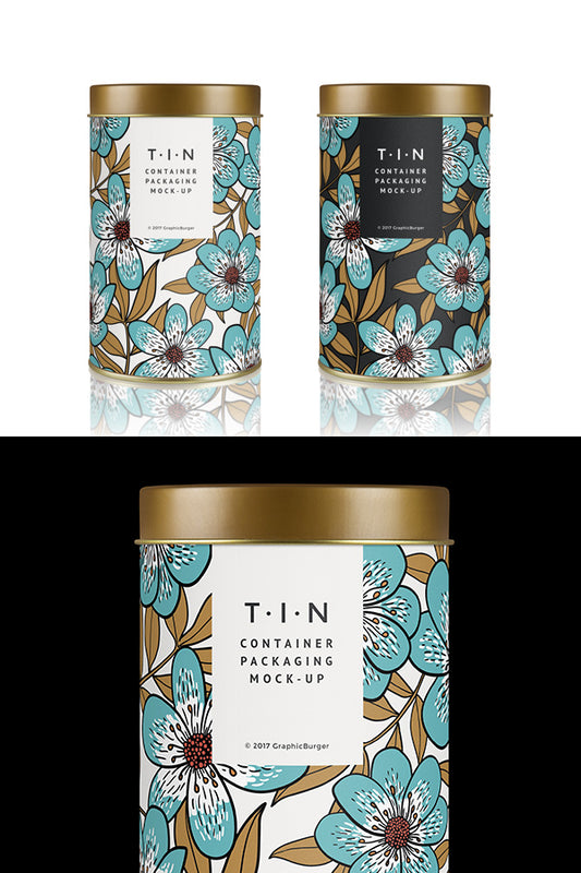 Free Tin Container Packaging Mockup #2