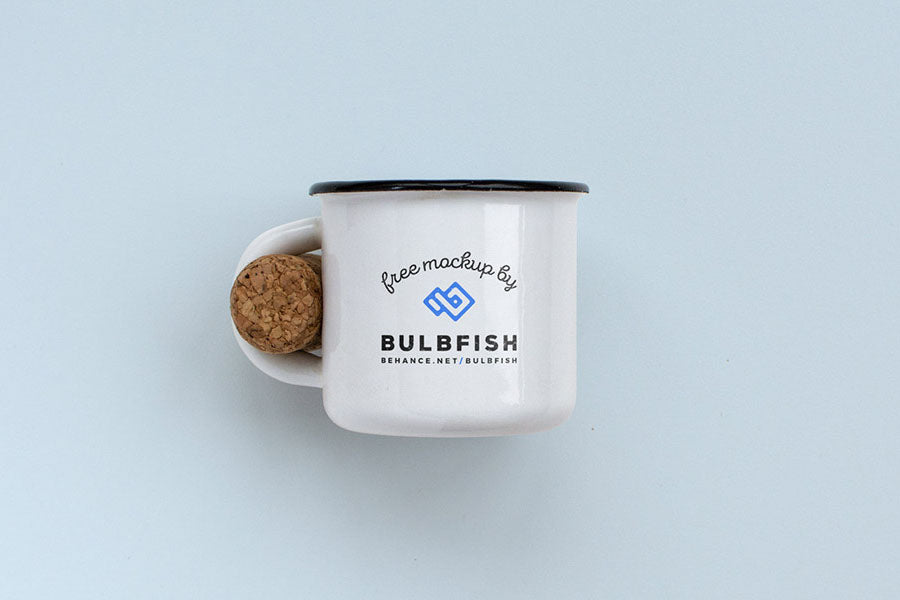 Free Clean and White Coffee Tin Mug Mockup