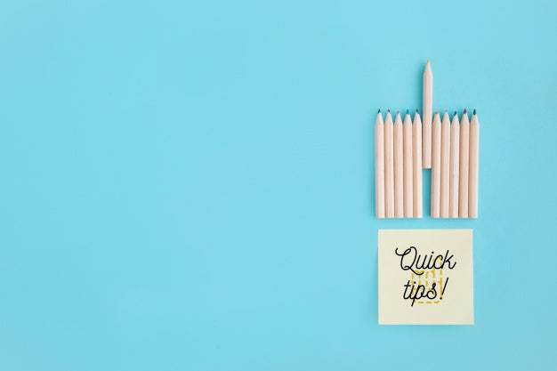 Free Tips Concept With Sticky Notes And Pencils Psd – CreativeBooster
