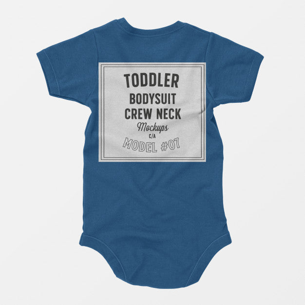 Free Toddler Bodysuit Crewneck Mockup Psd