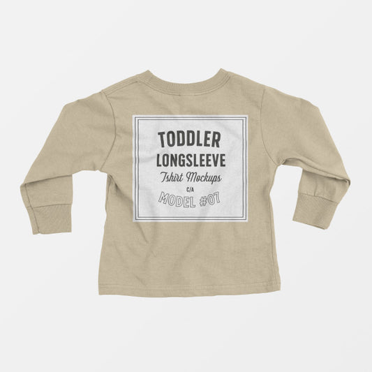 Free Toddler Long Sleeve Tshirt Mockup Psd