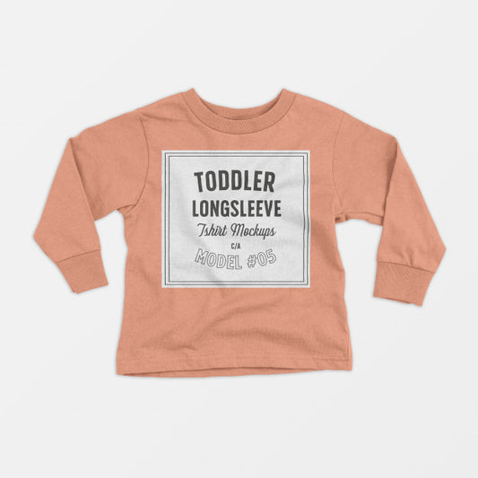 Free Toddler Long Sleeve Tshirt Mockup Psd