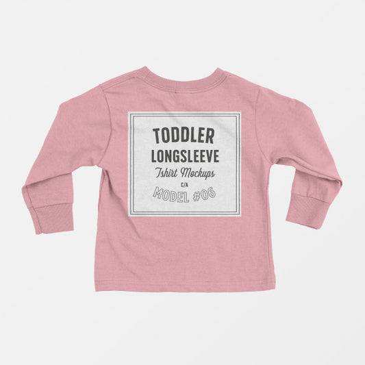 Free Toddler Longsleeve T-Shirt Mockup 06 Psd