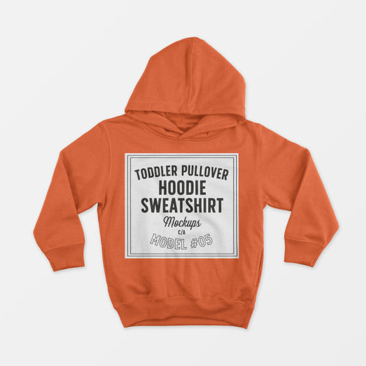 Free Toddler Pullover Hoodie Sweatshirt Mockup 05 Psd