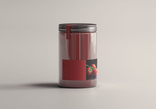 Free Tomato Jar Mockup