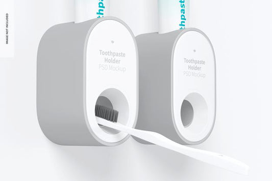 Free Toothpaste Holders Mockup, Close Up Psd
