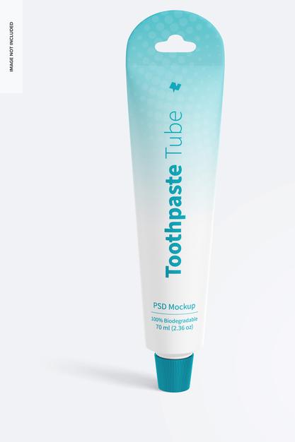 Free Toothpaste Tube Mockup, Front View Psd