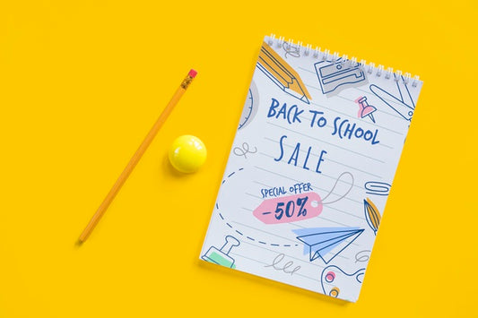 Free Top View Arrangement With Back To School Sale Psd
