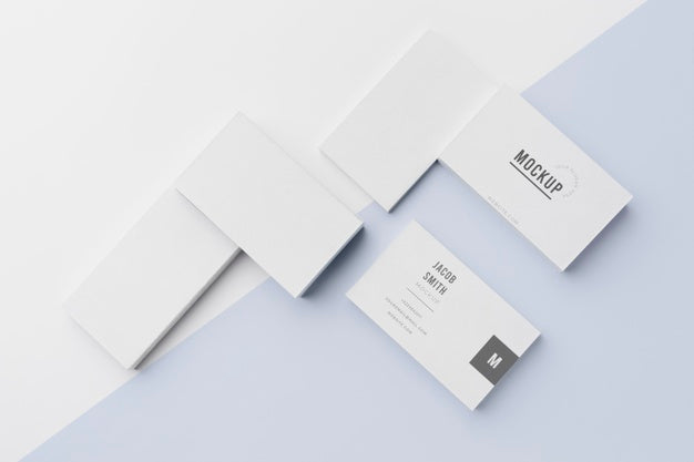 Free Top View Assortment Of Mock-Up Business Card Psd