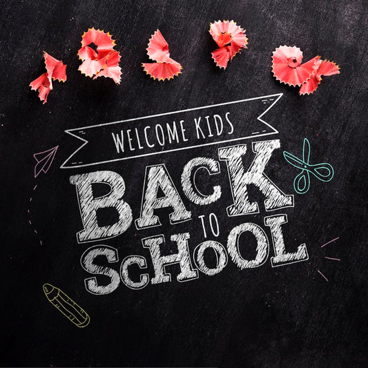 Free Top View Back To School Message On Blackboard Mock-Up Psd