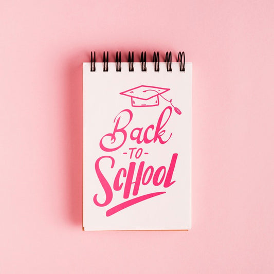 Free Top View Back To School Notepad Psd