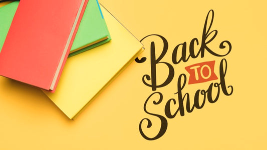 Free Top View Back To School With Books Psd