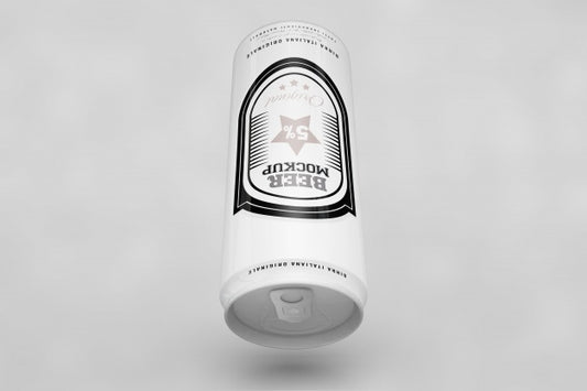 Free Top View Beer Can Mock Up Psd