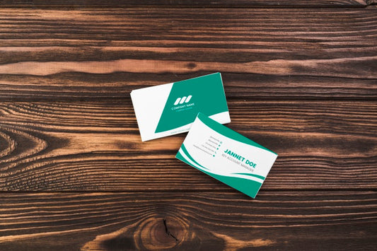 Free Top View Business Cards Psd