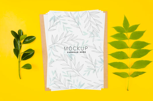 Free Top View Card Mock-Up Psd