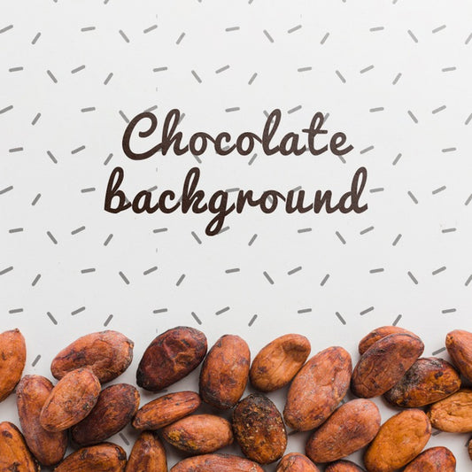Free Top View Chocolate Background Mock-Up Psd