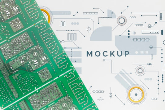 Free Top View Circuit Boards Mockup Psd
