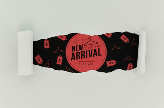 Free Top View Clothing Store New Arrival Mock-Up On Paper Psd