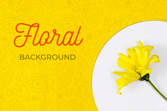 Free Top View Colorful Floral Background Psd