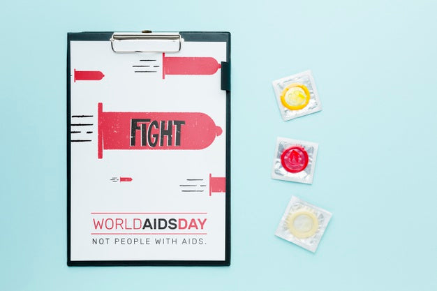 Free Top View Condoms And Clipboard Psd