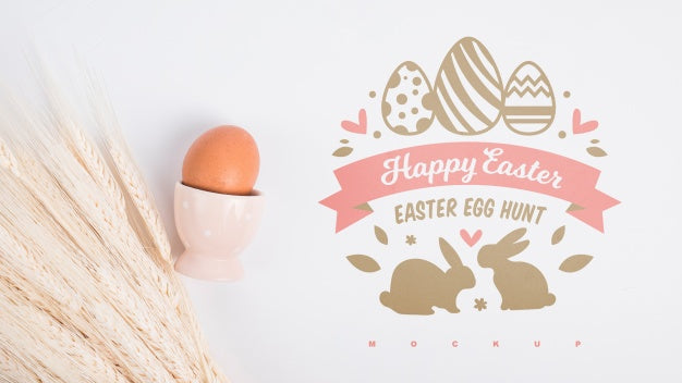 Free Top View Easter Mockup Composition Psd