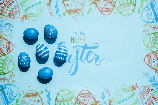 Free Top View Easter Mockup Psd
