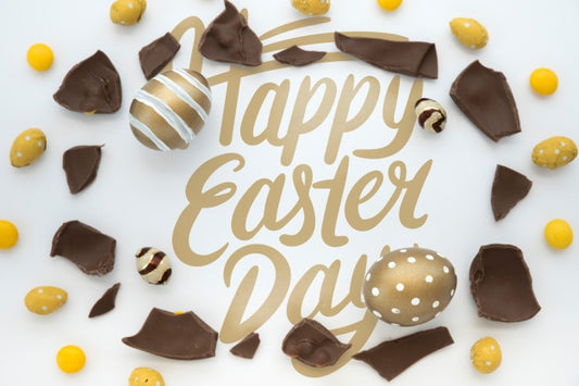 Free Top View Easter Mockup Psd