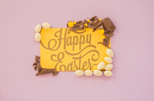 Free Top View Easter Mockup Psd