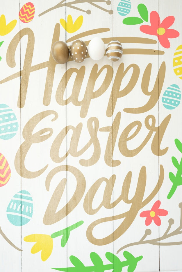 Free Top View Easter Mockup Psd