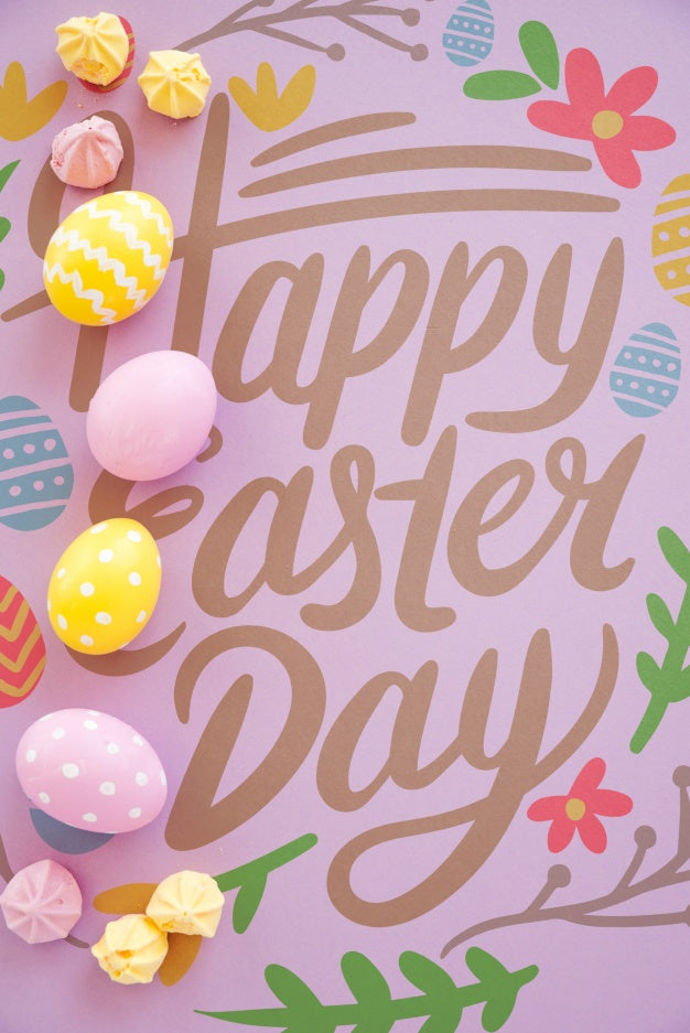 Free Top View Easter Mockup Psd